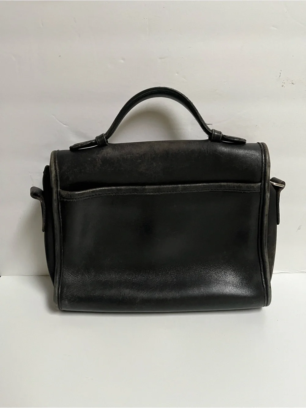 Coach Black Leather Top-Handle Briefcase